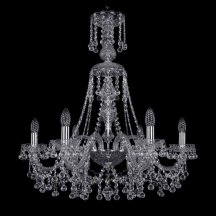 Люстра для натяжного потолка Bohemia Ivele Crystal 1409 1409/6/240/XL-75/Ni