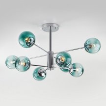 Зелёная люстра Eurosvet Ascot 30166/8 хром