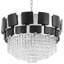 Подвесная люстра Lumina Deco Molina LDP 7045-600 BK+CHR