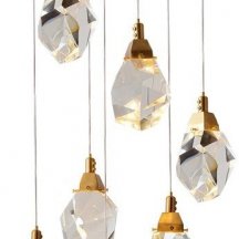 Подвесной светильник DeLight Collection Crystal rock II 9701P/7R brass