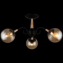 Люстра для натяжного потолка Reluce  04886-0.3-03 BK+WOOD