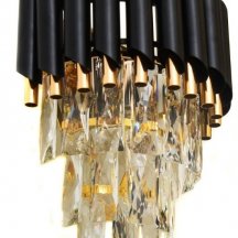 Настенный светильник Lumina Deco Funneli LDW 6003-2 BK+F.GD