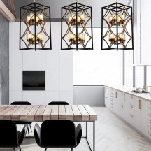 Подвесная люстра Lumina Deco Quadrato Duo LDP 1223-8 BK+MD