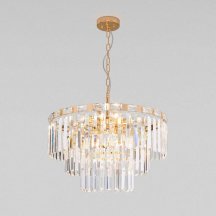 Китайская люстра Eurosvet Elegante 10130/8 золото/прозрачный хрусталь Strotskis