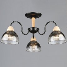 Люстра Reluce 69660-0.3-03 BK+WOOD