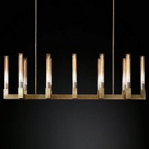 Люстра Китай ImperiumLoft Rh Canelle Linear Chandelier 12 Modern Brass 40.1549