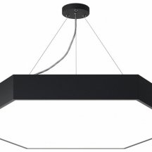 Подвесной светодиодный светильник Geometria ЭРА Hexagon SPO-122-B-40K-066 66Вт 4000К черный Б0050553