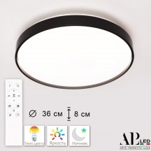 Потолочный светильник APL LED Toscana 3315.XM302-2-374/24W Black