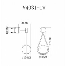 Бра Moderli Bestia V4031-1W