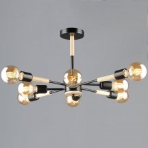 Люстра Reluce 99960-0.3-08 BK+WOOD