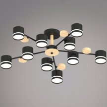 Потолочная люстра  68730-0.3-10 GX53 BK+WOOD