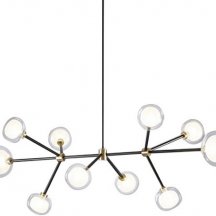 Подвесная люстра DeLight Collection Nabila 10101P/10 black/gold