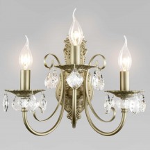 Бра Eurosvet Alda 3305/3 латунь/прозрачный хрусталь Strotskis a072113