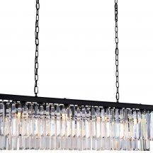 Подвесная люстра DeLight Collection 1920s Odeon KR0387P-10C/P black/clear