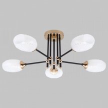 Потолочная люстра IMEX MD.4144-5-S-BK+FGD