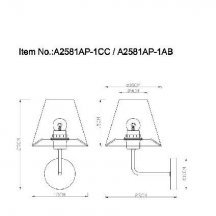 Бра Arte Lamp Elba A2581AP-1CC