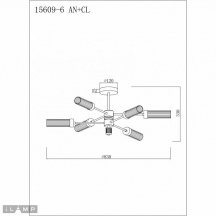 Потолочная люстра Evolution 15609-6 AN+CL