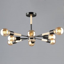 Люстра Reluce 99960-0.3-08 BK+WOOD