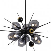 Люстра для натяжного потолка DeLight Collection Burst 9720P-10S black/smoky