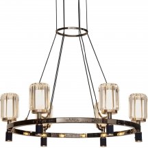 Подвесная люстра DeLight Collection P0738 P0738-6A gold/pearl black