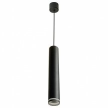 Светильник потолочный Feron ML1008 Barrel LUNA levitation на подвесе MR11 35W 230V, черный 40*250 51377