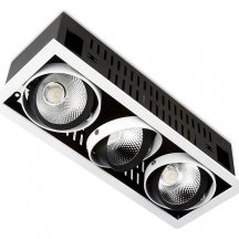 Точечный светильник для прихожей ambrella light  t813 BK/CH 3*12W 4200K