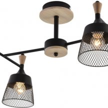 Потолочная люстра Reluce 01492-0.3-04 BK+WOOD