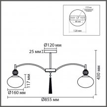 Потолочная люстра Lumion Gloriya 8273/8C