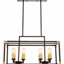 Подвесная люстра Lumina Deco Waldorf LDP 1140-8 BK+MD Лофт