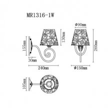 Бра MyFar Luna MR1316-1W