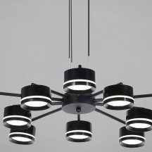 Подвесная люстра Reluce 19490-0.4-5+5 Black