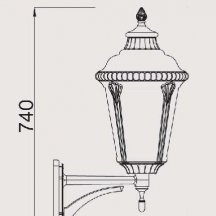 Настенный фонарь уличный Oasis Light 79751М Bl