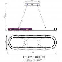 Люстра для натяжных потолков LEON Katy LE3062/1100L CH