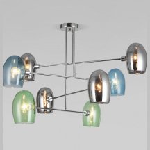 Люстра зелёного цвета Eurosvet Gardie 70141/8 хром