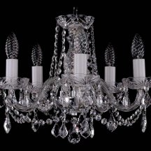 Люстра для гостиной Bohemia Ivele Crystal 1402 1402/5/141/Ni/Leafs