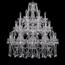 Элитная подвесная люстра Bohemia Ivele Crystal 1413 1413/12+12+6/300/3d Ni