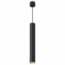 Светильник потолочный Feron ML1018 Barrel levitation на подвесе MR11 35W 230V, черный + золото 40*250 51387