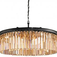 Подвесная люстра DeLight Collection 1920s Odeon KR0387P-10B black/amber