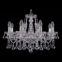 Подвесная люстра Bohemia Ivele Crystal 1413/8/200/Ni/Balls