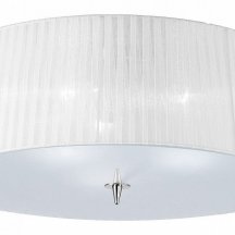 Потолочная люстра Mantra Loewe Chrome 4640 с тканевым плафоном
