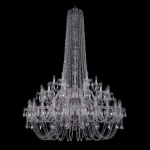 Люстра в гостиную Bohemia Ivele Crystal 1402 1402/24+12+6/460/h-176/2d/Ni