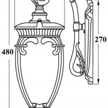 Настенный фонарь уличный Oasis Light VERONA 86202 Gb