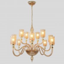 Подвесная люстра Crystal Lux SILVESTRO SP12 AMBER