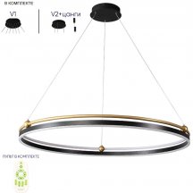 Подвесной светодиодный светильник Crystal Lux Fernando Sp88W Led Black/Gold