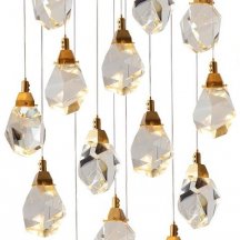 Подвесной светильник DeLight Collection Crystal rock II 9701P/15R brass