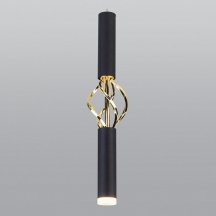 Подвесной светодиодный светильник Eurosvet Lance 50191/1 LED черный/золото