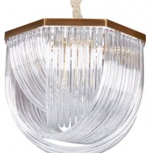 Подвесная люстра DeLight Collection Murano Glass A001-554 L9 brass/clear