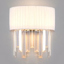 Настенный светильник Eurosvet Amantea 10122/2 хром/прозрачный хрусталь Strotskis