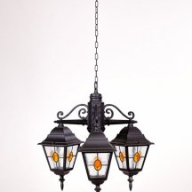 Уличный светильник подвесной Oasis Light QUADRO M lead GLASS 79970МlgY/3 Bl