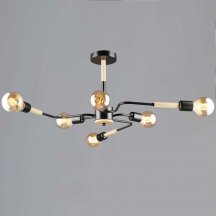 Люстра Reluce 10070-0.3-06 BK+WOOD